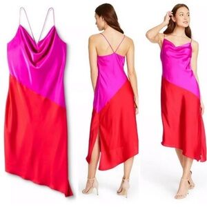 Pink and Red Slip Cocktail Dress | Cushnie x Target